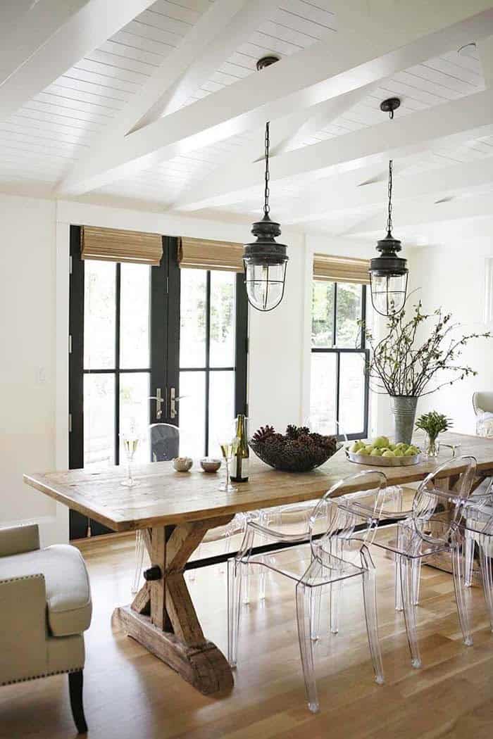 Glass Bell Jar and Metal Pendant Lamps