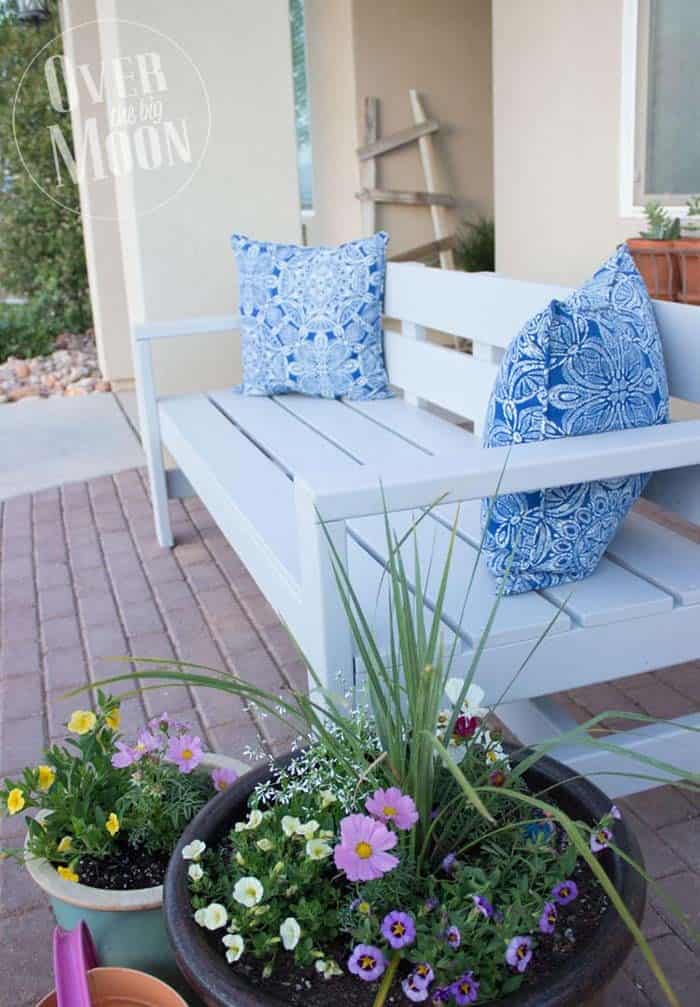 Make a Comfortable Patio Bench with Back Support