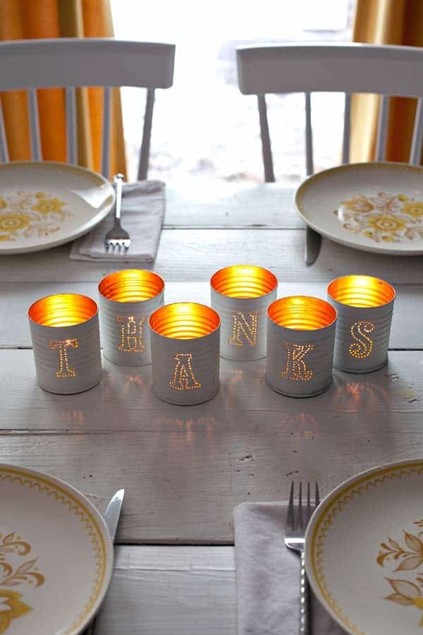 Show Gratitude with Elegant Tin Punched Candles