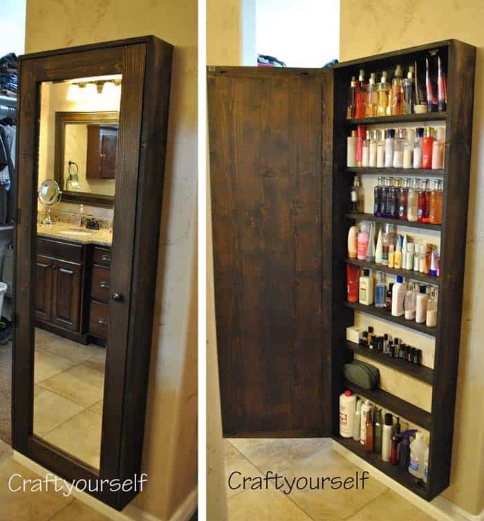 Hidden Cabinet Behind Mirror