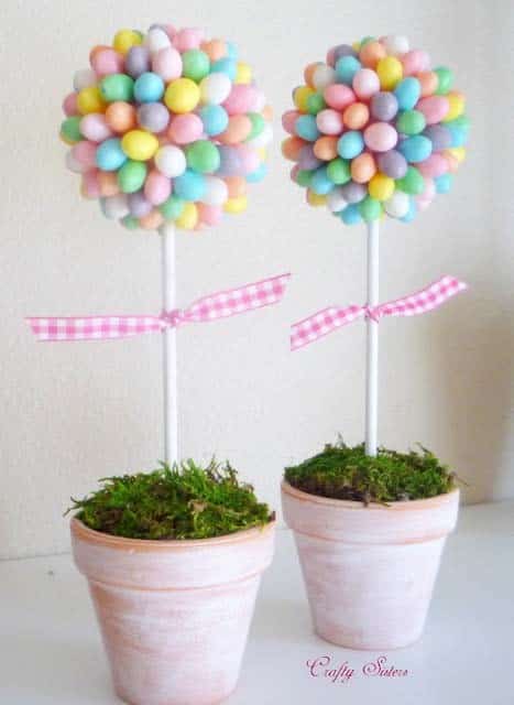 Delightful Egg-Shaped Jelly Bean Topiary for Easter