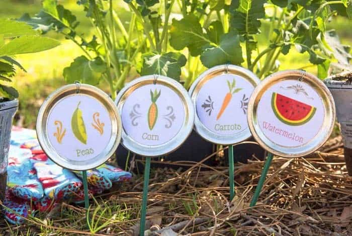 Make Garden Markers From Mason Jar Lids