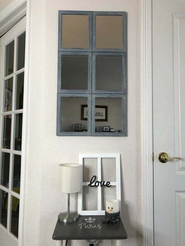 Turn a Window Frame into a Chic Wall Decor with Mirrors