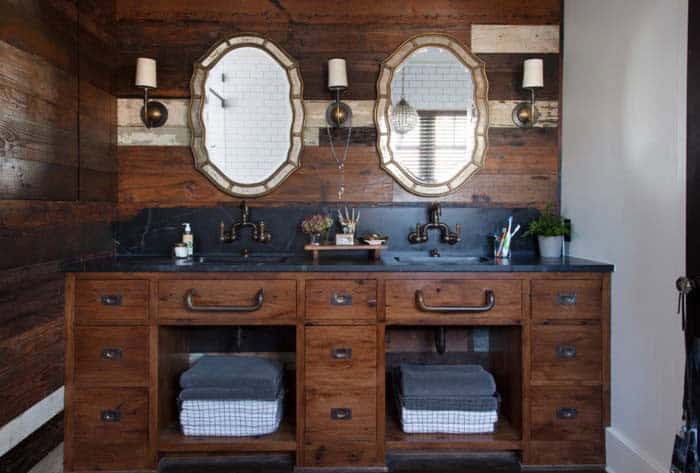 Wood Paneled Walls Add Rusticity