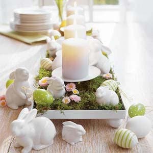 Classic Centerpiece with Moss and Candles