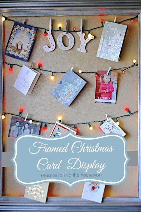 String Light Framed Card Display