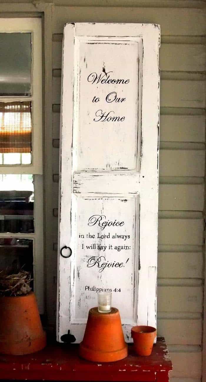 Welcome Guests with a Creative Cabinet Door Sign