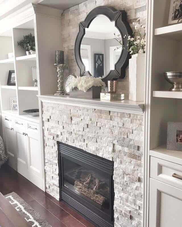 Maximize Your Fireplace Space with Built-In Shelves