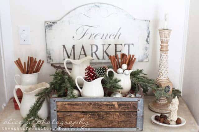 Create a Festive Christmas Corner with White Vignettes