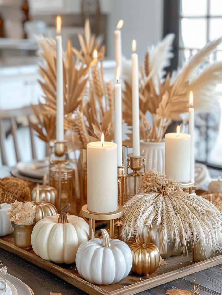 Elegant Neutral Fall Table Display