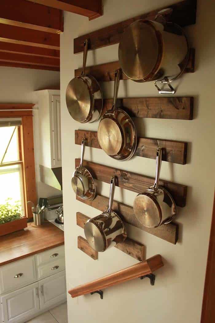 Use Pot Rack As Wall Décor