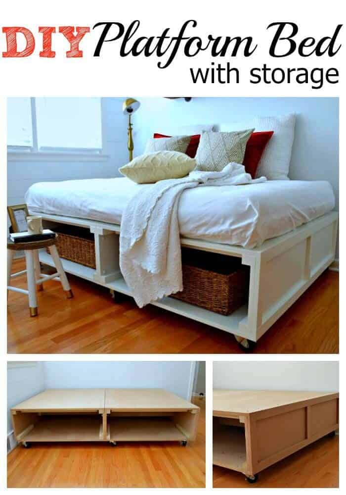 Build a DIY Platform Bed with Storage for Extra Space