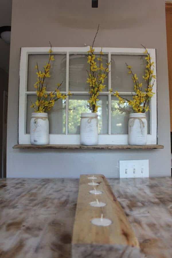 Shabby Chic Chalk Paint Window Vases