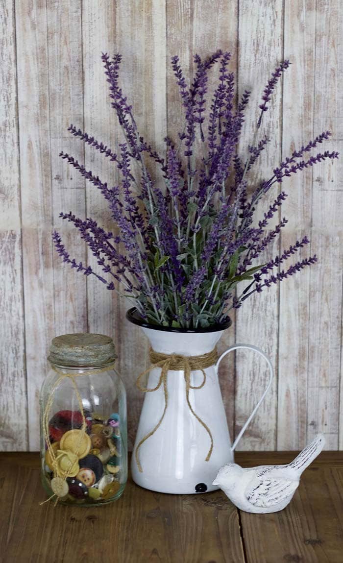 Transform a Pitcher into a Lavender Flower Vase