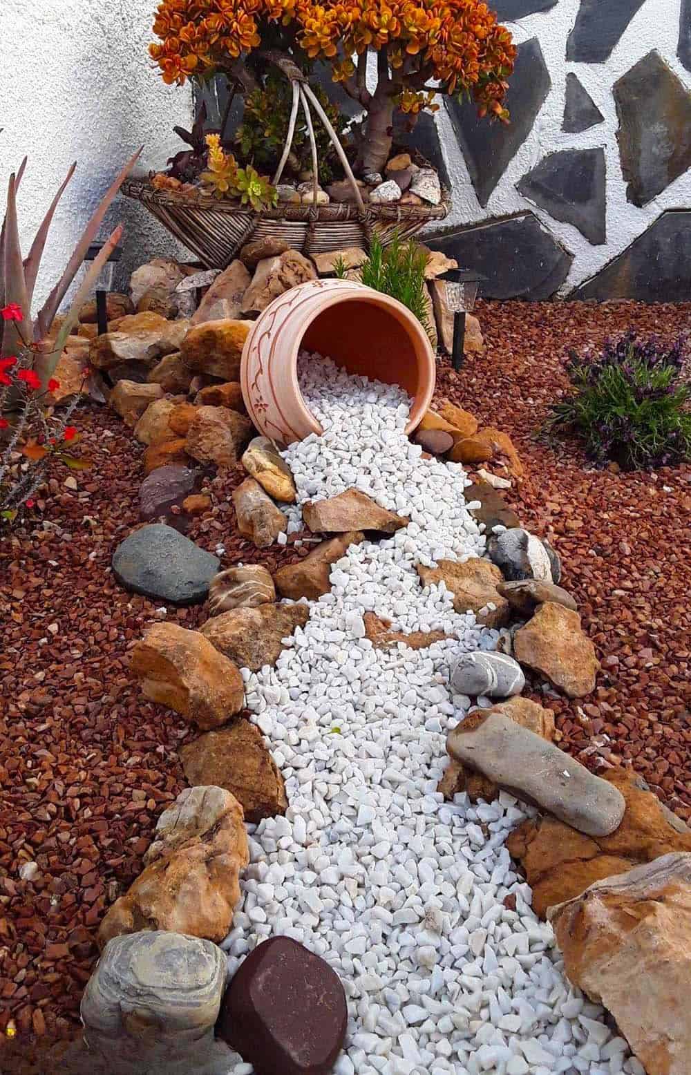 Spilled Pot Garden Feature