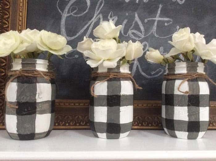 Buffalo Plaid Vases