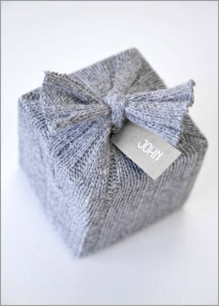 Fun and Creative Gift Wrapping with Knit Clothes