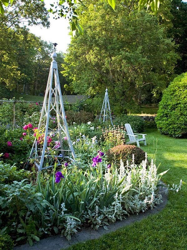 Ornate Pyramid Garden Trellis