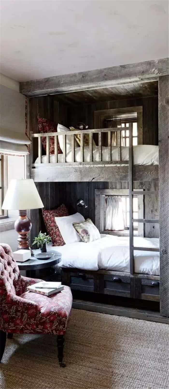 Cottage-Style Shared Bedroom with Bunk Bed