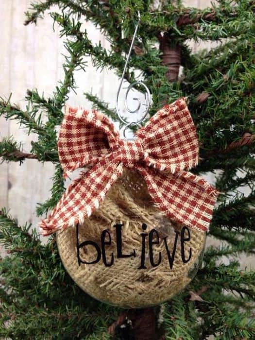 Get Farmhouse Charm with Fabric-Wrapped Glass Ornaments