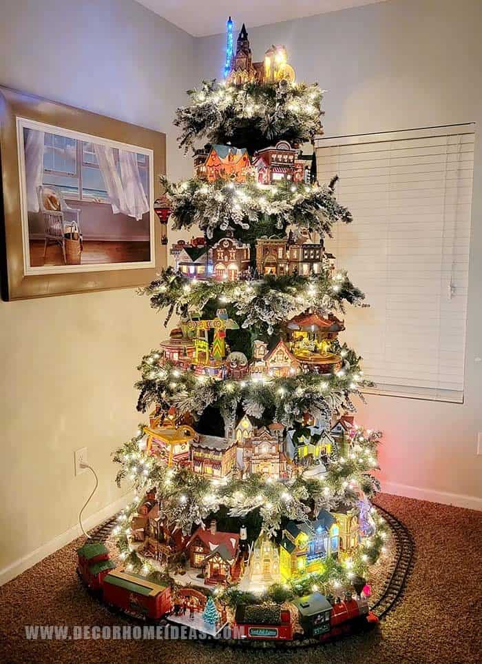 Place a Beautiful Christmas Village in Your Tree