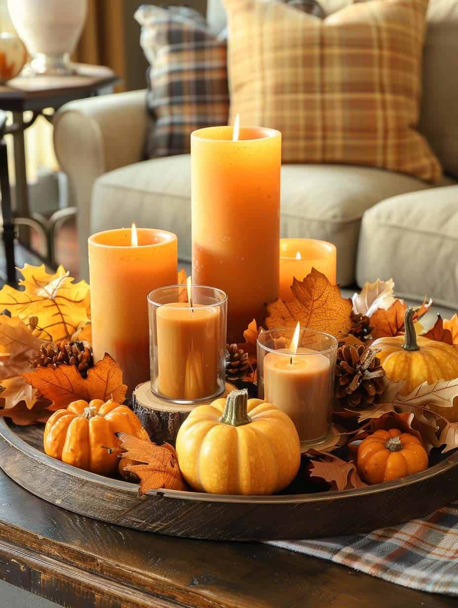 Autumn Glow Candle Centerpiece