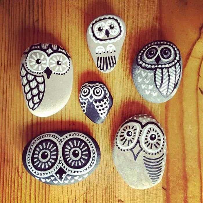 Owl Painted Rocks