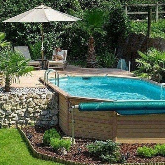 Enhance Above Ground Pool with Wood Framing and Deck