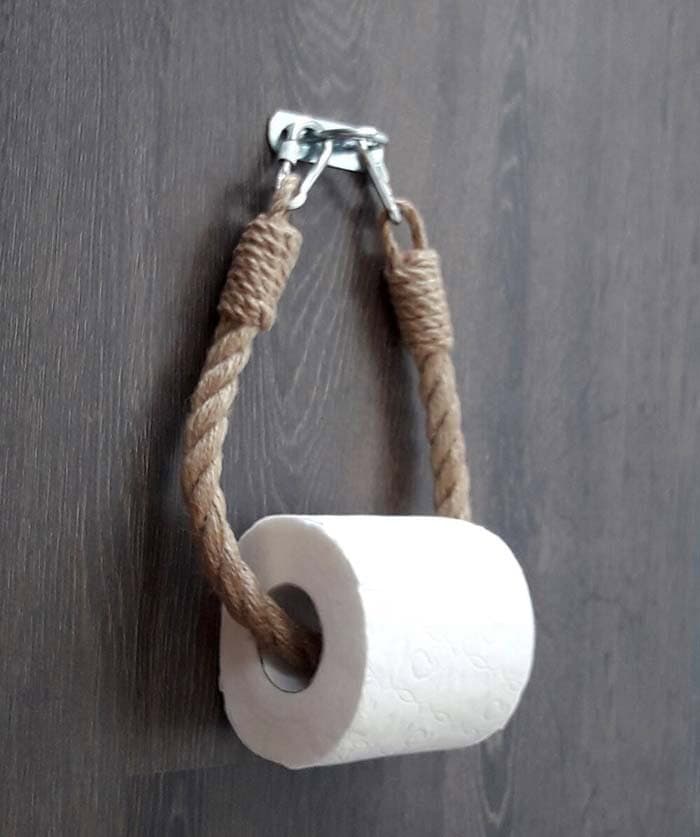 Coastal Elegance with a Rope Toilet Paper Holder