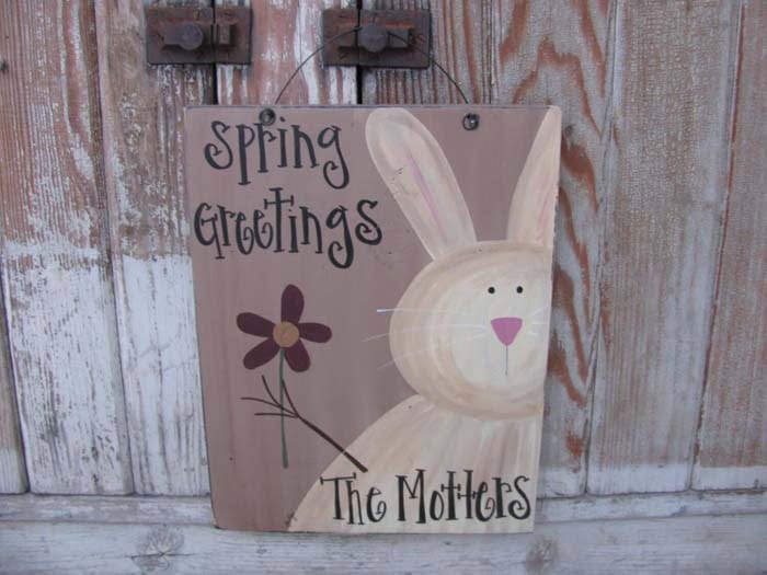 Custom Spring Greetings Welcome Sign