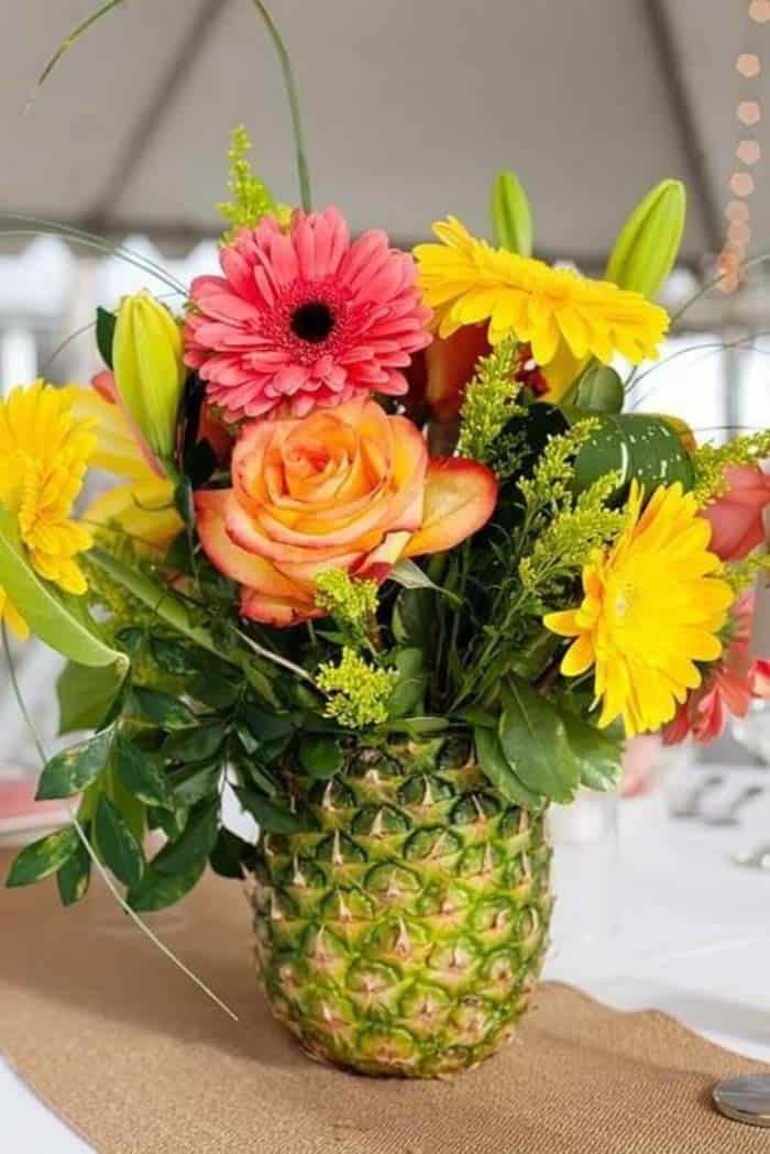 Posies in a Pineapple Floral Arrangement