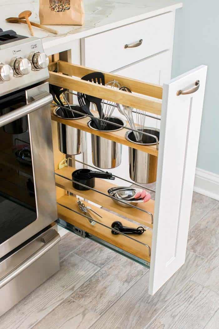 Maximize Narrow Spaces With Pull-Out Pantry