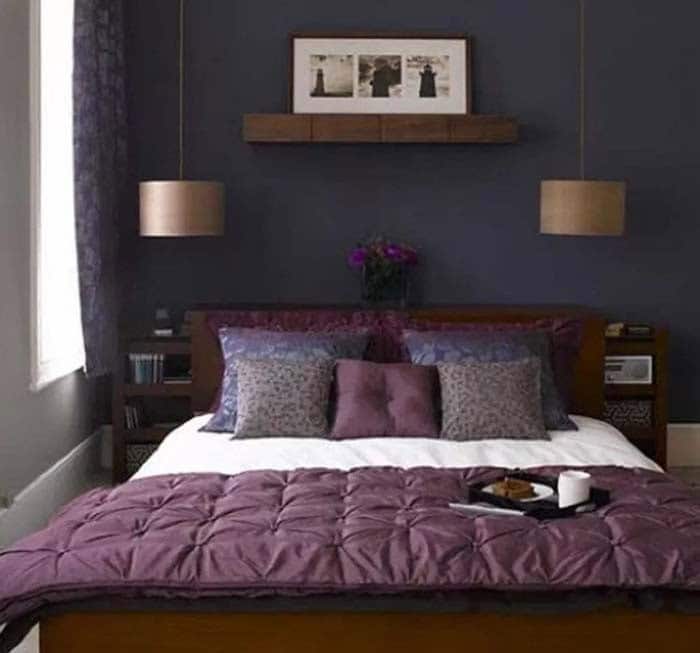 Shared Bedroom in Soothing Dark Violet