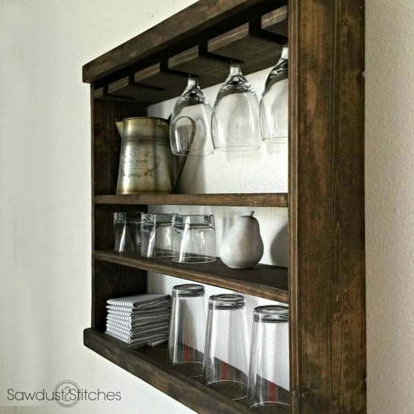 Maximize Kitchen Space with a DIY Wooden Glass Rack