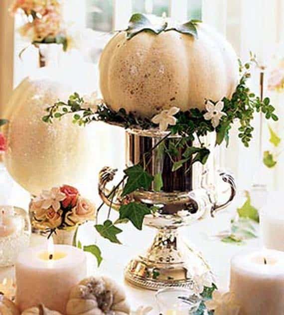 Brighten Your Room with a Floral White Pumpkin Centerpiece