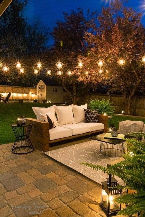 Fairy Lights Add Charm To Backyard Retreat