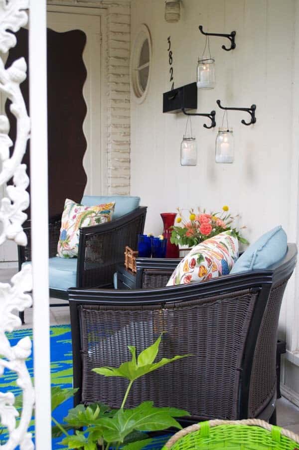 Add Simple Accents to a Colorful Porch Interior