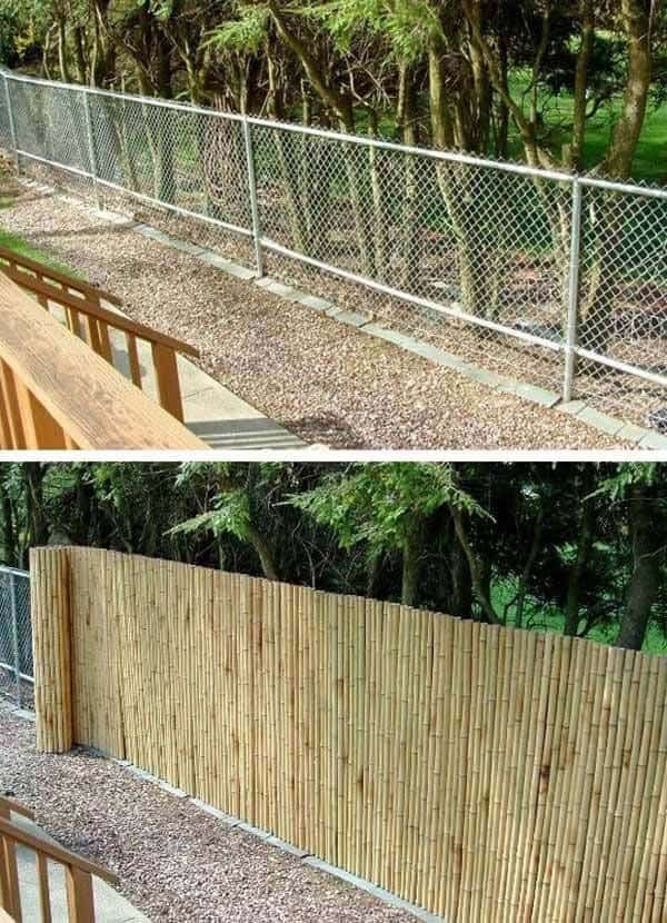 Bamboo Camouflage Cover for Chainlink Fence