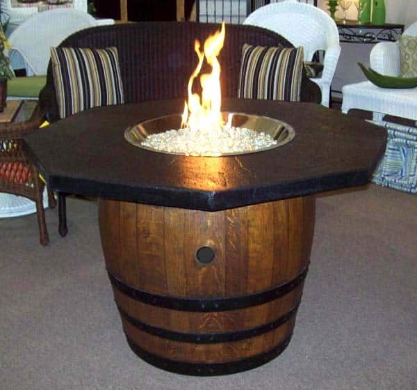 An Old Wine Barrel Fire Pit