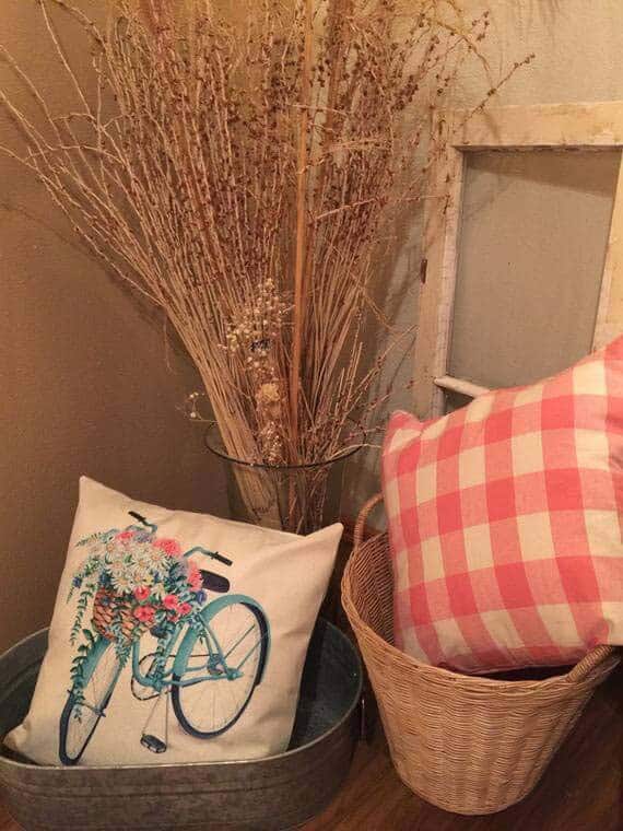 Bring Memories with a Vintage Bicycle Accent Pillow