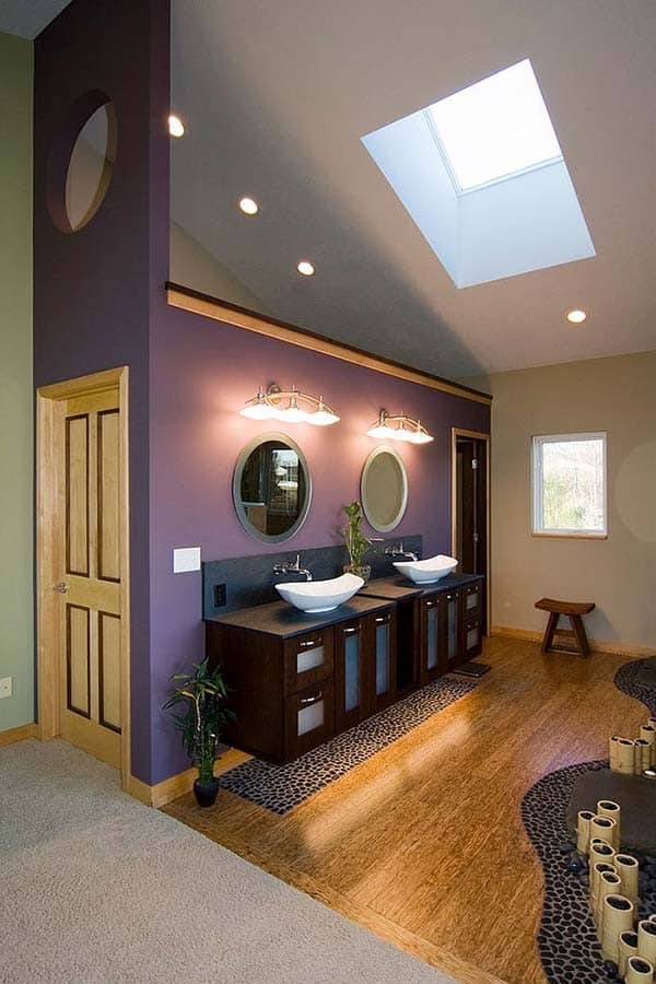 Step into Paradise with an Asian-Style Purple Bathroom