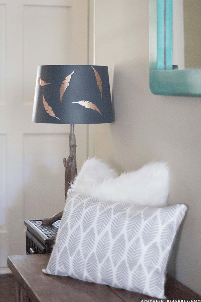 Farmhouse Entryway with Feather Theme and Faux-Fur Accents