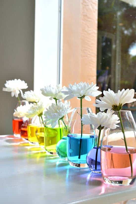 Make a Beautiful Easter Floral Rainbow Centerpiece