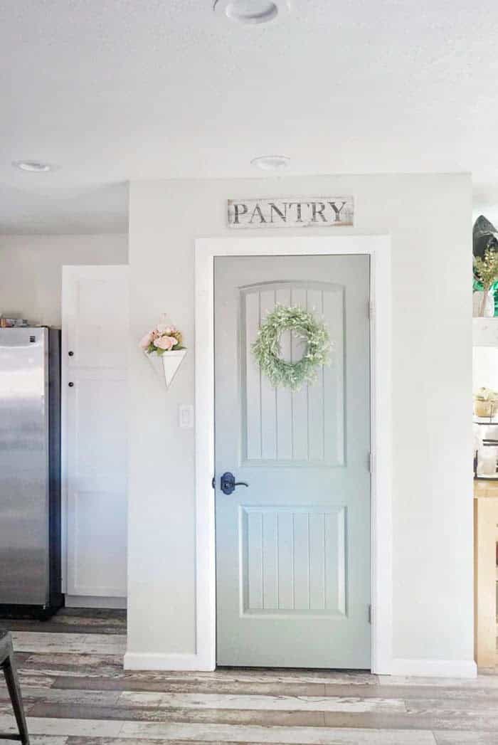 Hang a Seasonal Wreath on Your Pantry Door