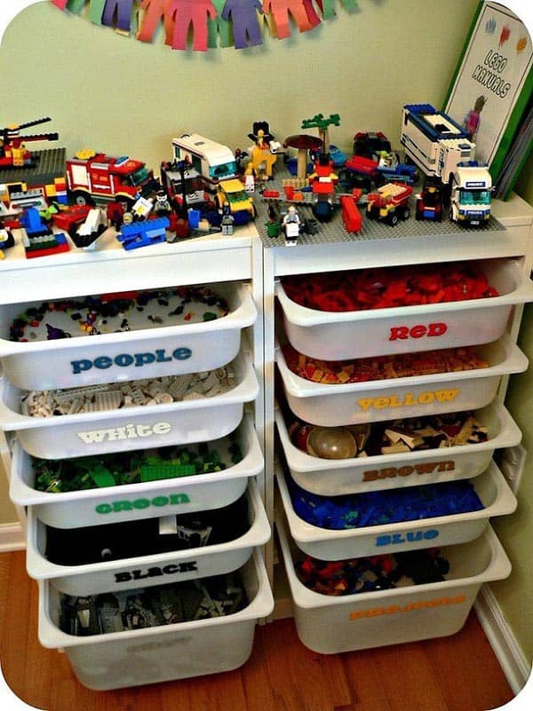 Turn Categorized Toy Boxes into the LEGO Storage