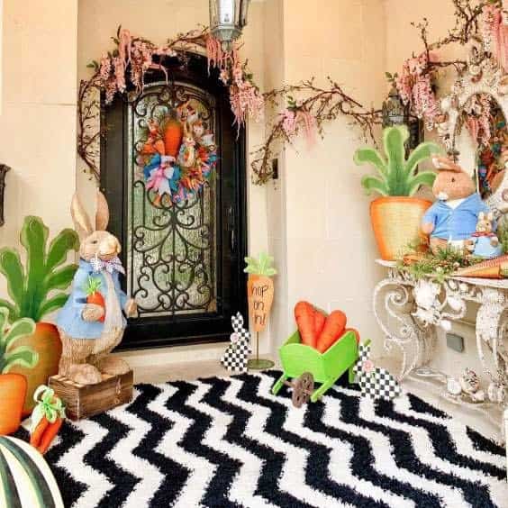 Enhance Your Easter-Themed Porch with a Rug