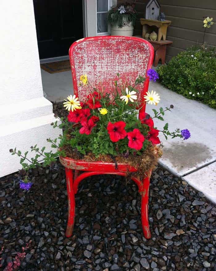 Brighten Up Your Porch with a Chair Planter