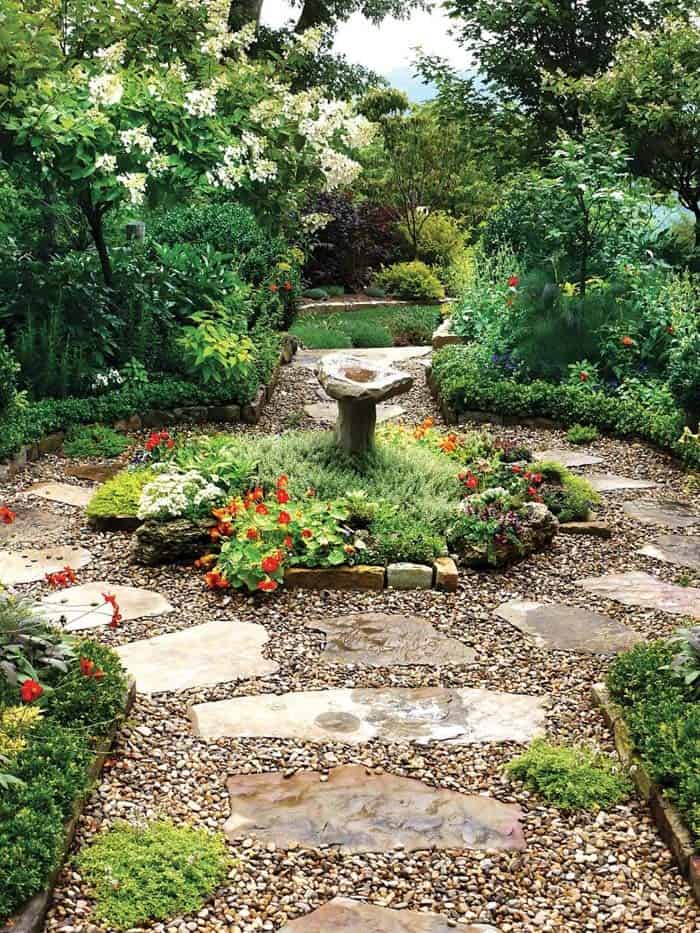 Place a Fountain in Your Flat Stone Pathway