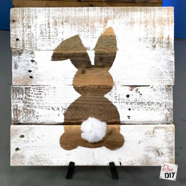 Craft a Bunny Sign with a Fluffy White Tail