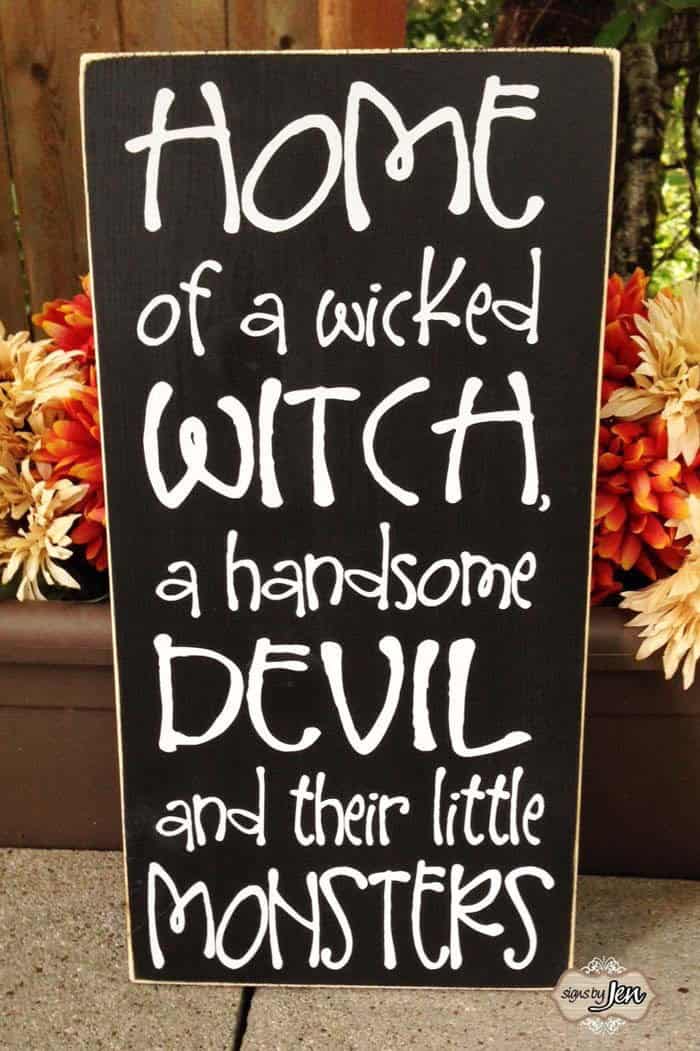 Get into the Halloween Spirit with a Rustic Chic Sign